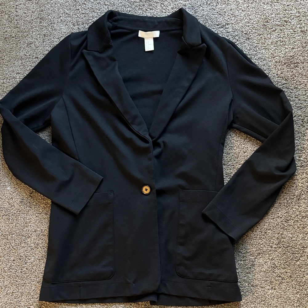 H&M black ponte Women's Black Blazer sz S